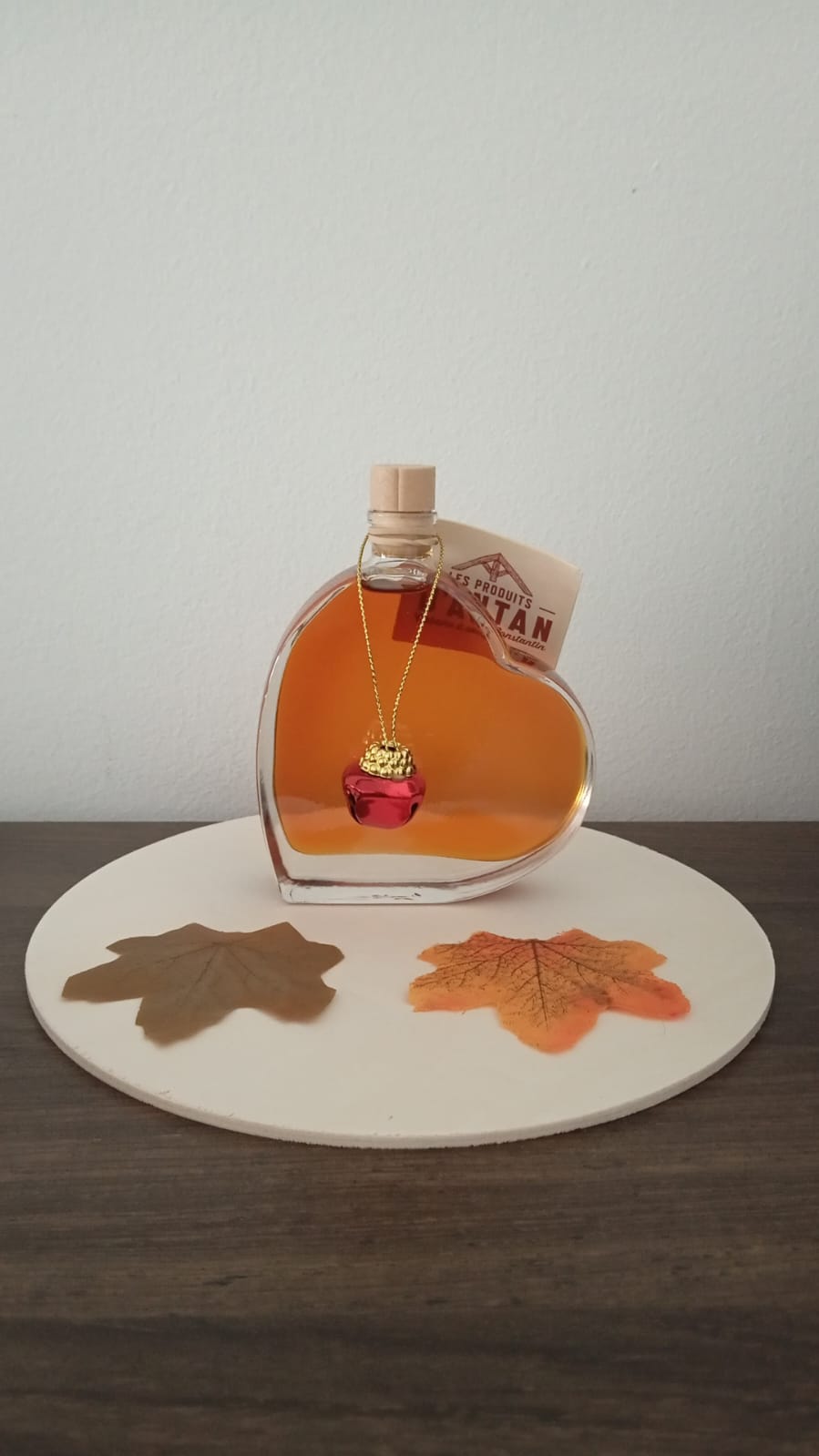 Sirop d'Érable bouteille en coeur